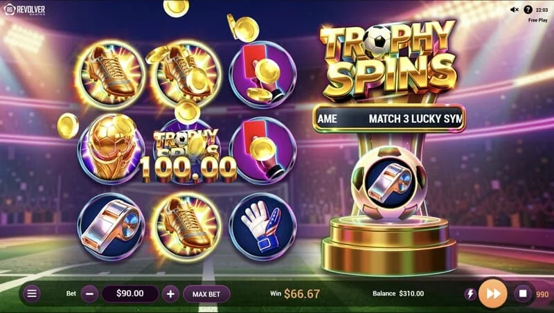 Trophy Spins World Cup 26 - izplačilo množiteljev v Baller Bonus